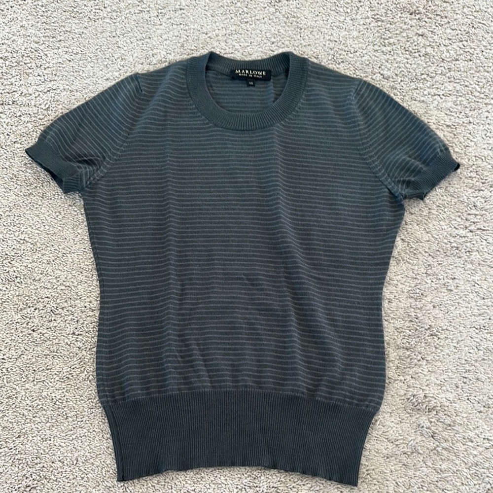 Gray Crew Neck Sweater Marlowe Cashmere XS